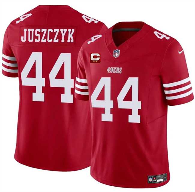 Mens San Francisco 49ers #44 Kyle Juszczyk Red 2025 F.U.S.E. With 2-Star C Patch Vapor Untouchable Limited Stitched Jersey Dzhi->san francisco 49ers->NFL Jersey