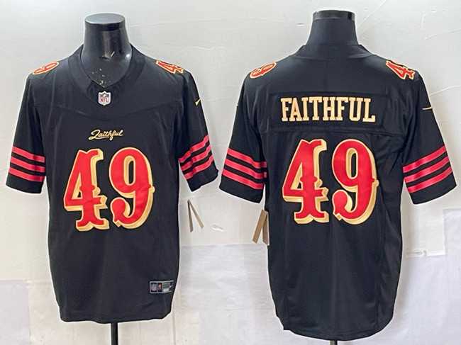 Mens San Francisco 49ers #49 Faithful Black 2025 F.U.S.E. Rivalries Vapor Limited Stitched Jersey->san francisco 49ers->NFL Jersey