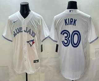 Men%27s Toronto Blue Jays #30 Alejandro Kirk White Cool Base Jersey->mlb youth jerseys->MLB Jersey