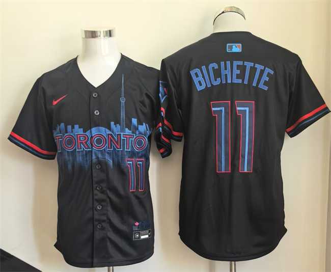 Men%27s Toronto Blue Jays #11 Bo Bichette Navy 2024 City Connect Limited Stitched Baseball Jersey->toronto blue jays->MLB Jersey