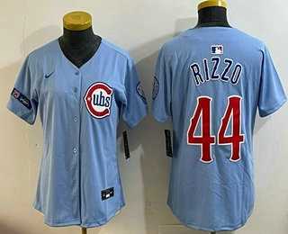 Youth Chicago Cubs #44 Anthony Rizzo Baby Blue Limited Jersey->detroit red wings->NHL Jersey