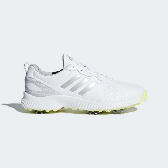 Womens White/Silver Metallic/Semi Frozen Yellow Adidas Response Bounce Golf Shoes 324QFIWA->customized soccer jersey->Custom Jersey